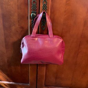 PURSE - NEW Cranberry color small handbag, faux leather, alligator pattern